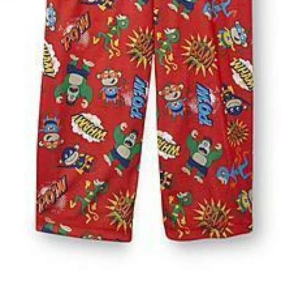 JOE BOXER Toddler Boys 2-PC MONKEY Pajama Set Flame Resistant Sleepwear … - Picture 4 of 5